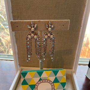 Stella&Dot Crystal and Pearl earrings